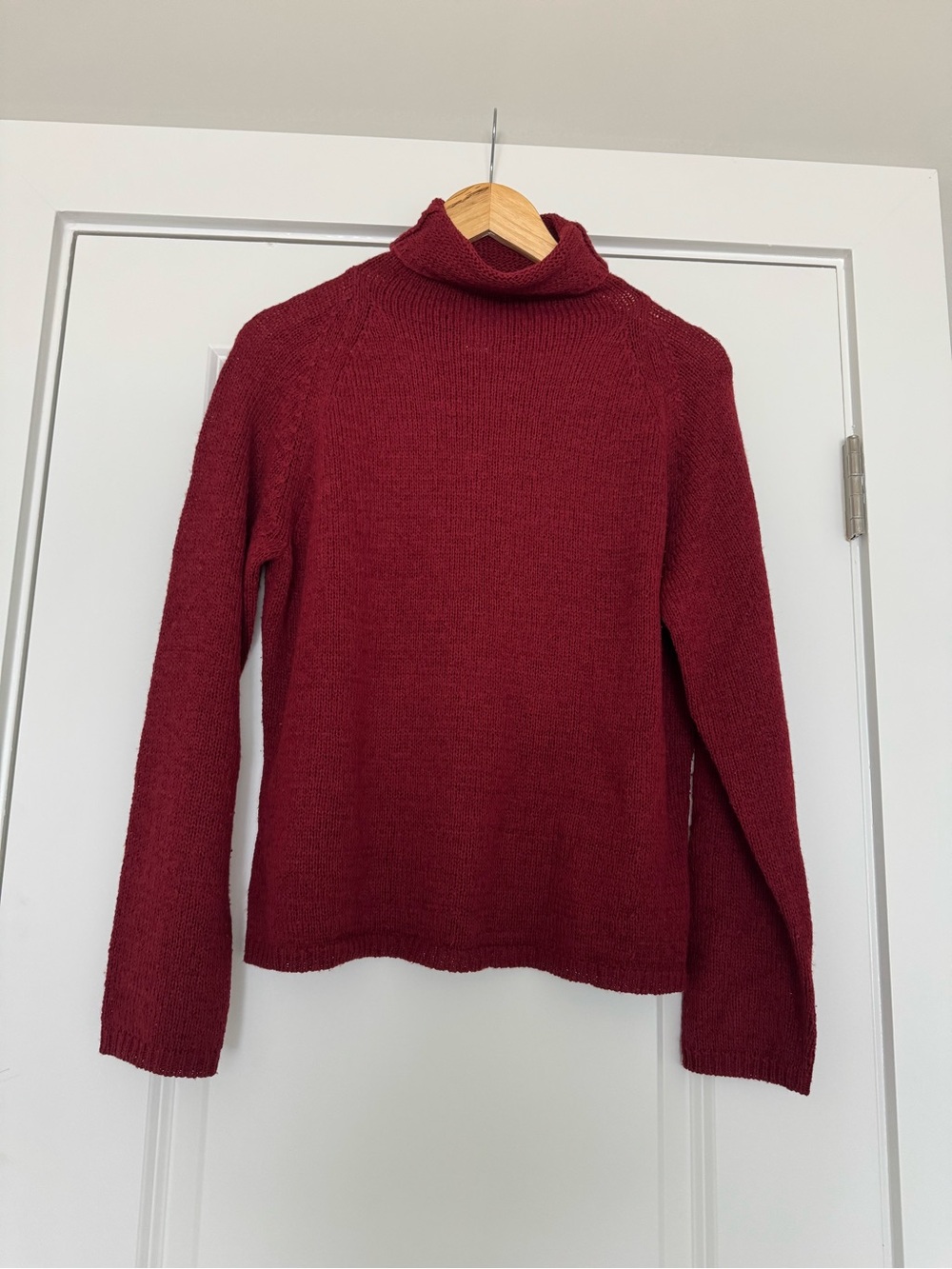 LOFT Wine Red Turtleneck Sweater
